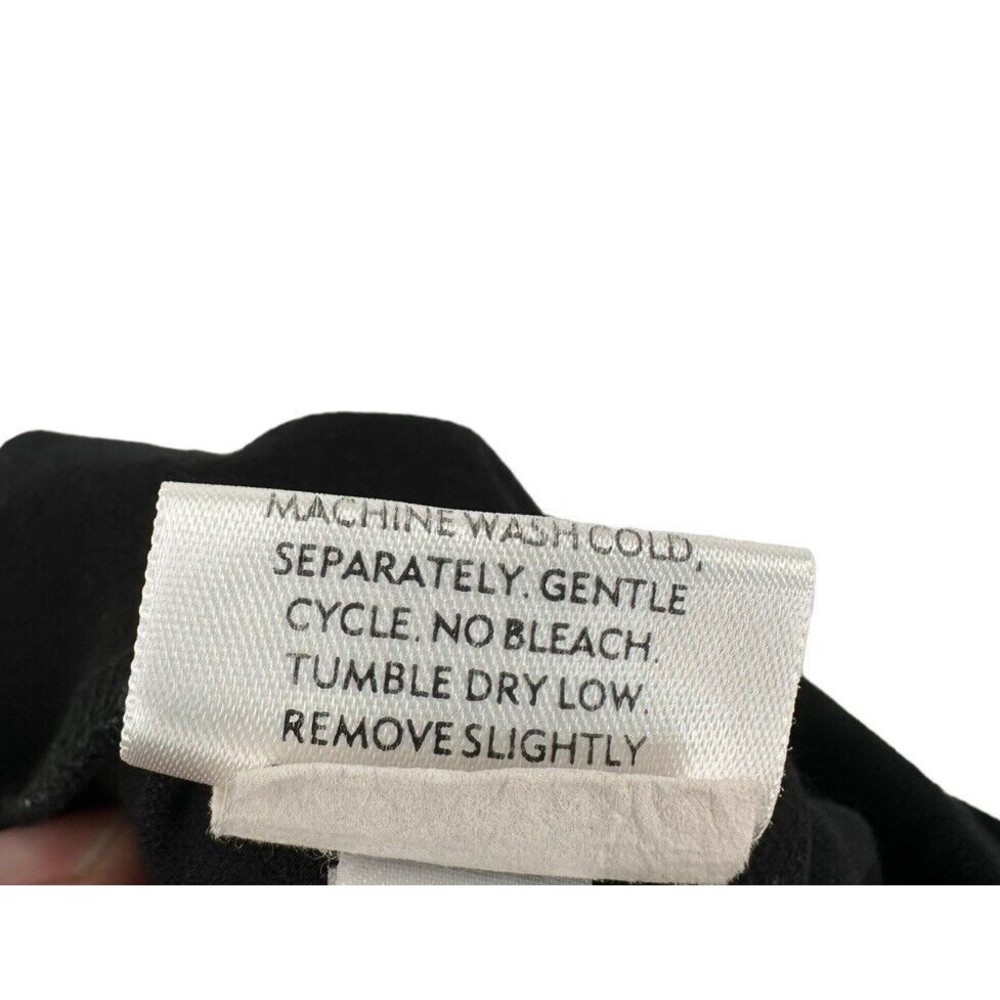 Eileen Fisher Pants Small Women's Black Casual Straight Elastic Crepe Pull On - Picture 7 of 7